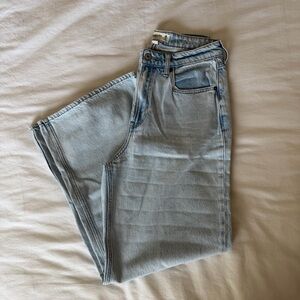 Abercrombie the wide leg high rise curve love jeans
